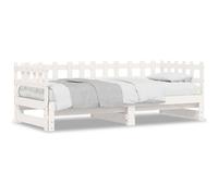 vidaXL Dormeuse Estraibile Bianca 2x(90x200) cm Legno Massello di Pino