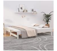 VIDAXL - Dormeuse Estraibile Bianca 2x (90x200) Cm Legno Massello Di Pino - SPEDIZIONE GRATUITA