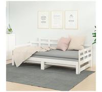 VIDAXL - Dormeuse Estraibile Bianca Legno Massello Di Pino 2x (80x200) Cm - SPEDIZIONE GRATUITA