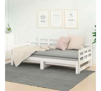 VIDAXL - Dormeuse Estraibile Bianca Legno Massello Di Pino 2x (90x190) Cm - SPEDIZIONE GRATUITA