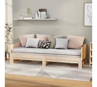 vidaXL Dormeuse Estraibile in Legno Massello di Pino 2x(90x190) cm