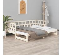 vidaXL Dormeuse Estraibile in Legno Massello di Pino 2x(90x200) cm