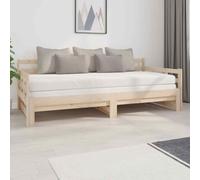 vidaXL Dormeuse Estraibile in Legno Massello di Pino 2x(90x200) cm