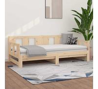 vidaXL Dormeuse Estraibile in Legno Massello di Pino 2x(90x190) cm