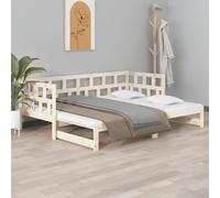 vidaXL Dormeuse Estraibile Legno Massello Pino 2x(90x200) cm