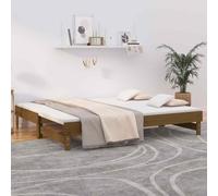 vidaXL Dormeuse Estraibile Miele 2x(100x200) cm Legno Massello di Pino
