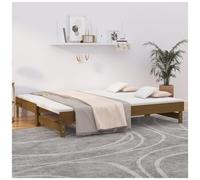 VIDAXL - Dormeuse Estraibile Miele 2x (80x200) Cm Legno Massello Di Pino
