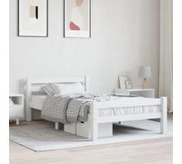 vidaXL Dormeuse Estraibile senza Materasso Bianca Legno Pino 100x200cm