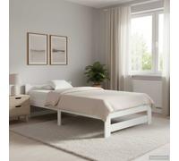 vidaXL Dormeuse Estraibile senza Materasso Bianca Legno Pino 90x200 cm