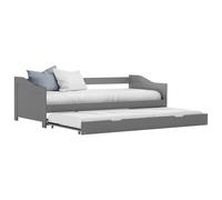 vidaXL Dormeuse Estraibile senza Materasso Grigia 90x200 cm