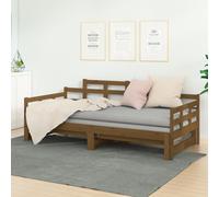 vidaXL Dormeuse Estraibile senza Materasso Marrone Ambra 2x(90x200) cm