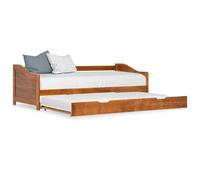 vidaXL Dormeuse Estraibile senza Materasso Marrone Ambrato 90x200 cm