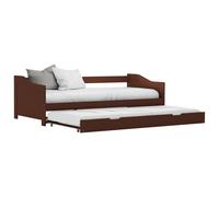 vidaXL Dormeuse Estraibile senza Materasso Marrone Scuro 90x200 cm