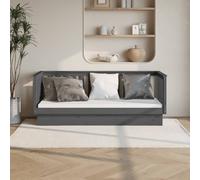 vidaXL Dormeuse Grigia 75x190 cm in Legno Massello di Pino