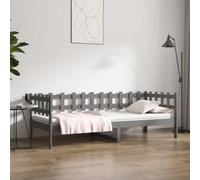 vidaXL Dormeuse Grigia 80x200 cm in Legno Massello di Pino