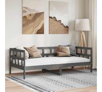 vidaXL Dormeuse Grigia in Legno Massello di Pino 80x200 cm