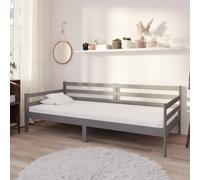 AX Dormeuse Divano Letto 204x98x70cm Grigio Doghe Legno Massello Camera + 806937