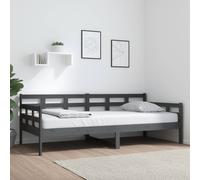 vidaXL Dormeuse Grigia in Legno Massello di Pino 90x200 cm