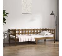 vidaXL Dormeuse Marrone Ambra 80x200 cm in Legno Massello di Pino