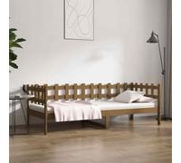 vidaXL Dormeuse Marrone Miele 90x200 cm in Legno Massello di Pino