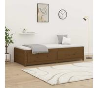 Dormeuse miele 90x190 cm 3ft single in legno massello di pino