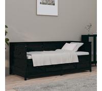 VIDAXL - Dormeuse Nera 75x190 Cm In Legno Massello Di Pino - SPEDIZIONE GRATUITA