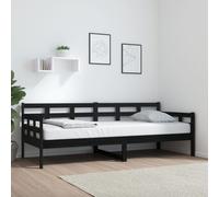 VIDAXL - Dormeuse Nera In Legno Massello Di Pino 80x200 Cm - SPEDIZIONE GRATUITA