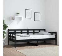 VIDAXL - Dormeuse Nera In Legno Massello Di Pino 90x190 Cm - SPEDIZIONE GRATUITA