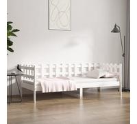vidaXL Dormeuse Bianca 80x200 cm in Legno Massello di Pino