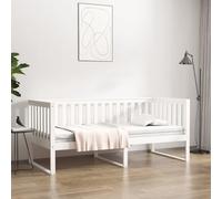 vidaXL Dormeuse Senza Materasso Bianca 90x200 cm Legno Massello Pino