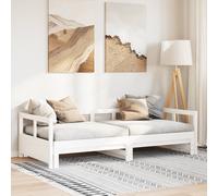 vidaXL Dormeuse senza Materasso Bianca 90x200 cm Legno Massello Pino