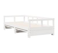 vidaXL - Dormeuse senza materasso - Divano letto con letto estraibile - Legno di pino massello bianco - 80x200 cm