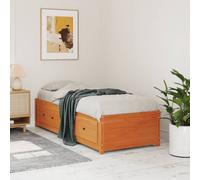 vidaXL Dormeuse senza Materasso Marrone Cera 75x190 cm Legno di Pino