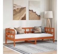 vidaXL Dormeuse senza Materasso Marrone Cera 80x200 cm Legno di Pino