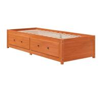 vidaXL Dormeuse Marrone Cera 90x200 cm in Legno Massello di Pino