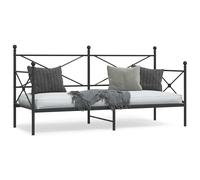 vidaXL Dormeuse senza Materasso Nero 80x200 cm in Acciaio