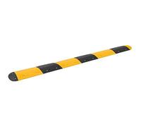 vidaXL Dosso Giallo e Nero 323x32,5x4 cm in Gomma, dissuasore di velocità, rallentatore, dosso in Gomma, dosso Artificiale, dosso Stradale