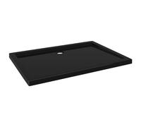 vidaXL Piatto Doccia in ABS Rettangolare Nero 80x110 cm