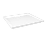 vidaXL Piatto Doccia in ABS Rettangolare Bianco 80x90 cm