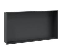 vidaXL Nicchia per Doccia Nero Opaco 62x32x9cm in Acciaio Inox