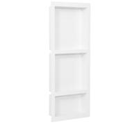 vidaXL Nicchia da Doccia con 3 Scomparti Bianco Lucido 41x99x9 cm