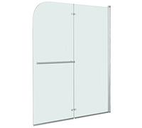 vidaXL Box Doccia Pieghevole a Libro 2 Pannelli in ESG 120x140 cm