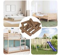 vidaXL Dowel in legno 12 pcs Marrone Ø 8 x 35 mm Legno massello