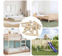 vidaXL Dowel in legno 12 pcs Marrone Ø 8 x 50 mm Legno massello