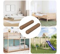 vidaXL Dowel in legno 2 pcs Marrone Ø 8 x 35 mm Legno massello