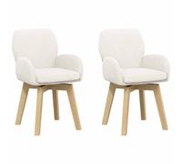 vidaXL Sedie da pranzo girevoli 2 pcs Bou rema 54 x 58 x 87 cm, Sedie girevoli moderne per la sala da pranzo, comode, in tessuto poliestere, arredamento chic per interni