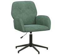 vidaXL Sedia da scrivania girevole 54 x 55 x 90 cm Verde Mare, Sedia da scrivania girevole regolabile, comoda per casa, ufficio, con braccioli, perfetta per il tuo spazio