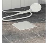 vidaXL Drenaggio doccia 2 in 1 Argento 20 x 20 cm Acciaio Inox 304