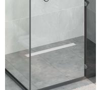 vidaXL Drenaggio doccia 2 in 1 Argento 70 cm Acciaio Inox 304