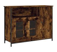 vidaXL Credenza Rovere Fumo 100x35x75 cm in legno multistrato